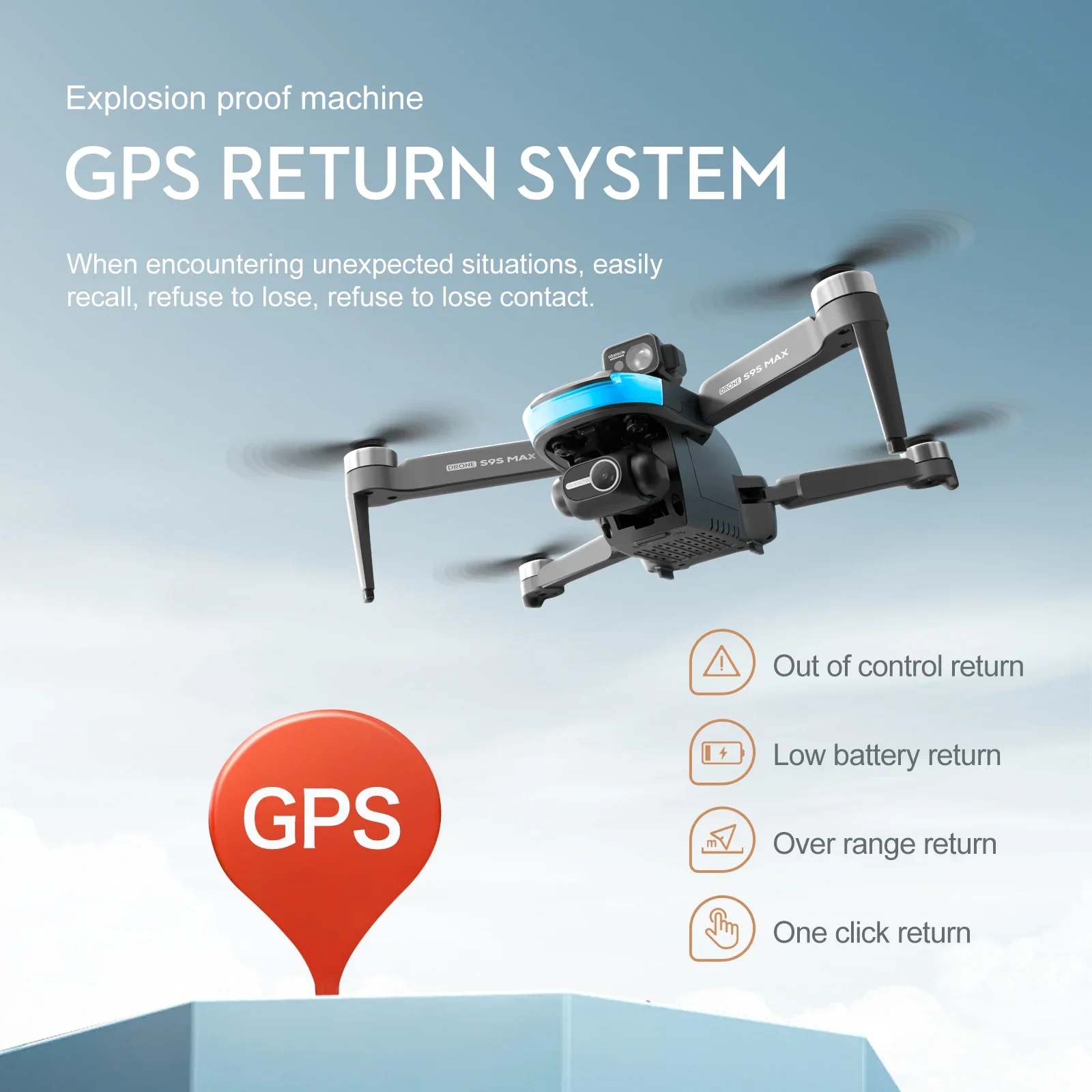 Nouveau S9S MAX MINI Drone 4K  - Drone Gimbal Case avis et prix